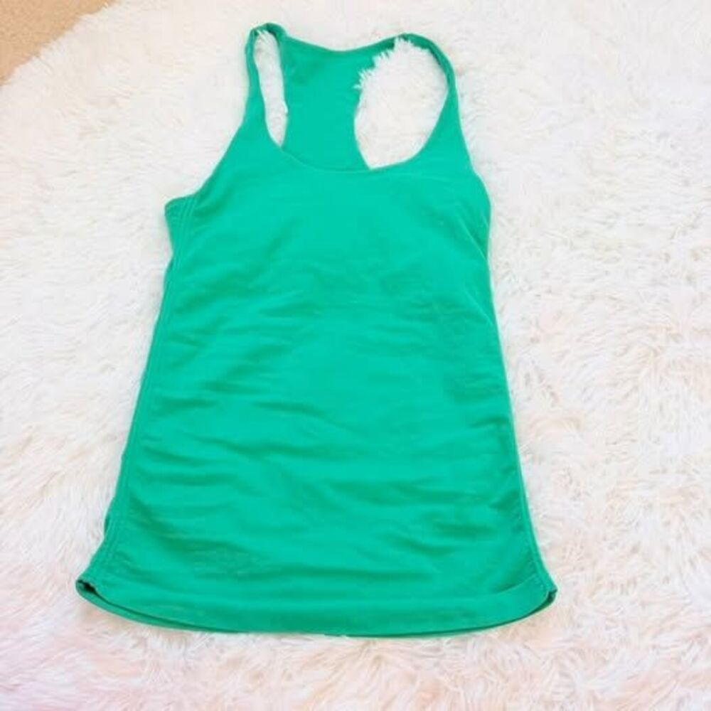 Arden B Green Racerback Tank Top XS/S Fitted Stretch - Picture 2 of 6
